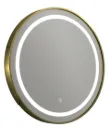 ESPEJO LED CON MARCO DORADO MATE 60 CMS  3 COLORES DE LED + ANTIEMPAÑANTE