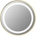 ESPEJO LED CON MARCO DORADO MATE 80 CMS  3 COLORES DE LED + ANTIEMPAÑANTE
