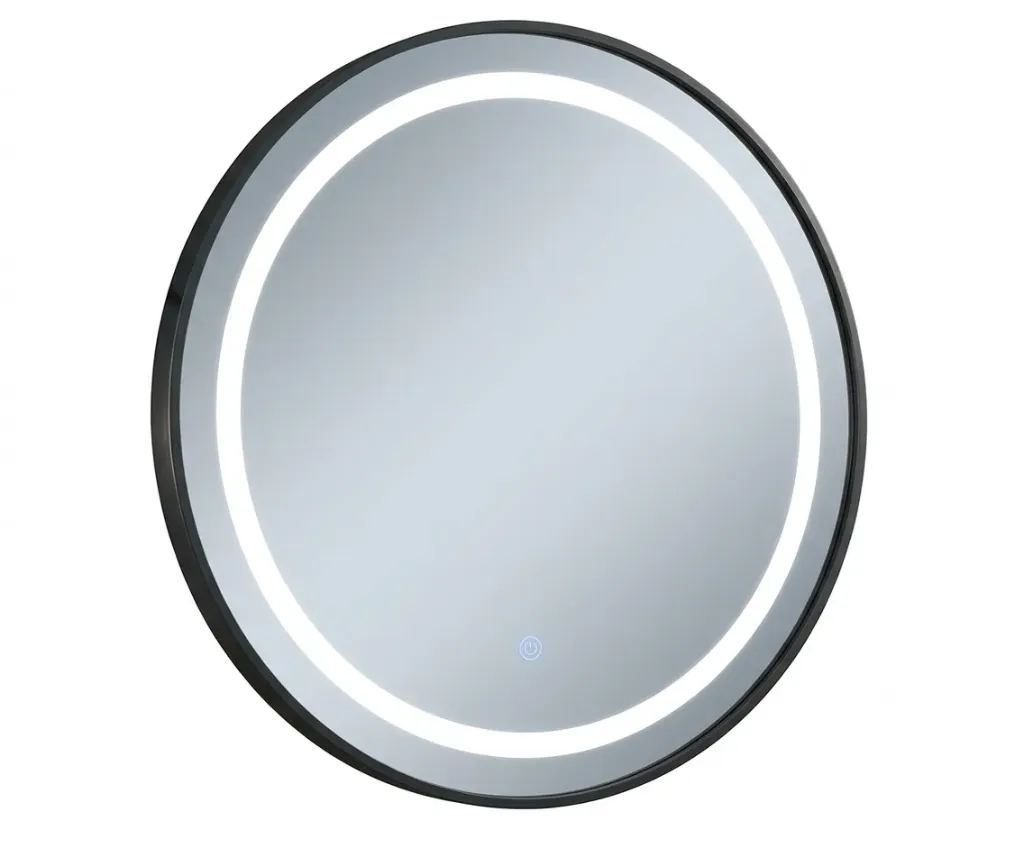 [ESP-008] ESPEJO LED CON MARCO NEGRO MATE 80 CMS  3 COLORES DE LED + ANTIEMPAÑANTE