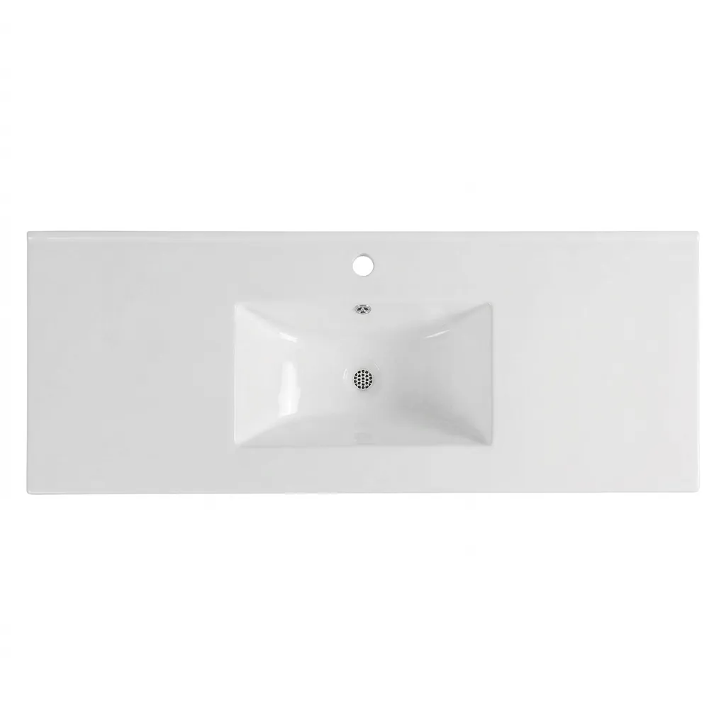 [LV-004] LAV/ DE CERAMICA PARA EMPOTRAR BLANCO BRILLANTE 121X46 CMS
