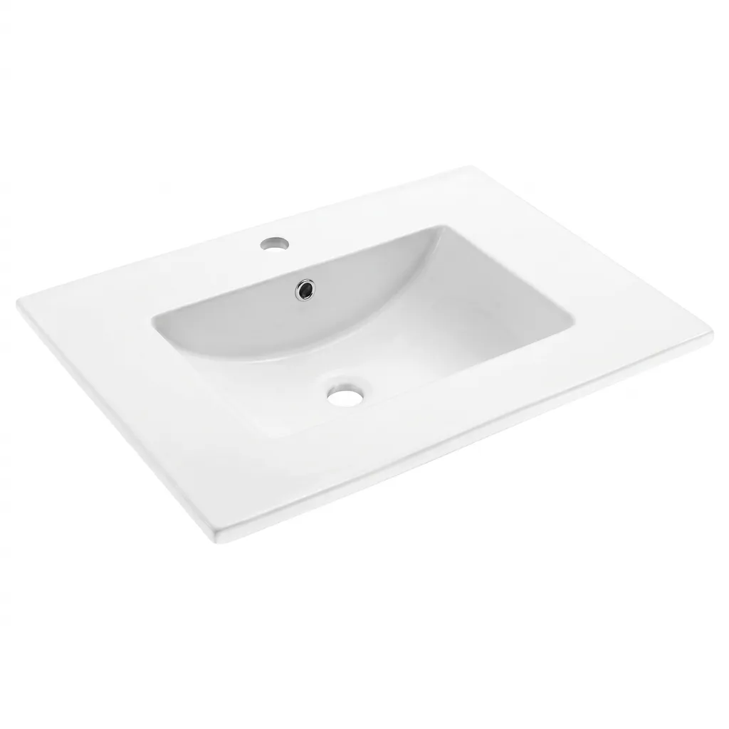 [LV-001] LAV/ DE CERAMICA PARA EMPOTRAR BLANCO BRILLANTE 61X46 CMS