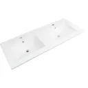 LAV/ DE CERAMICA PARA EMPOTRAR DOBLE BLANCO BRILLANTE 121X46 CMS
