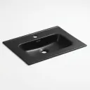 LAV/ DE CERAMICA PARA EMPOTRAR NEGRO MATE 81X46 CMS