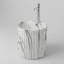 LAV/ DE CERAMICA SUSPENDIDO MARMOL CARRARA 42X42X39 CMS