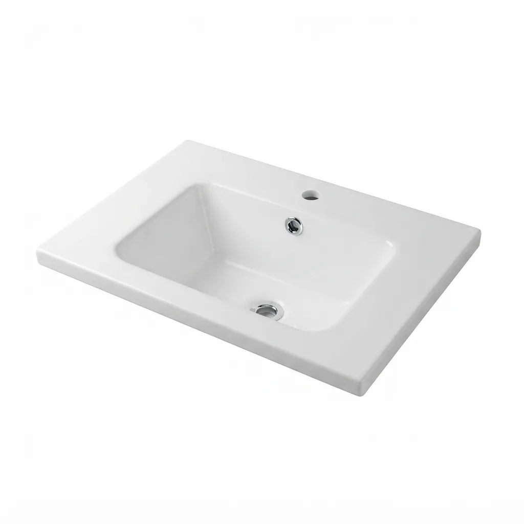 [RES-001] LAV/ DE RESINA PARA EMPOTRAR BLANCO MATE 61X46 CMS