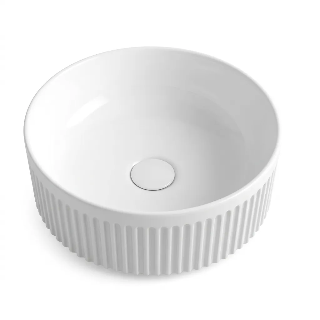 [LV-023] LAV/SOBREPONER BLANCO BRILLANTE 36X36X12 CMS