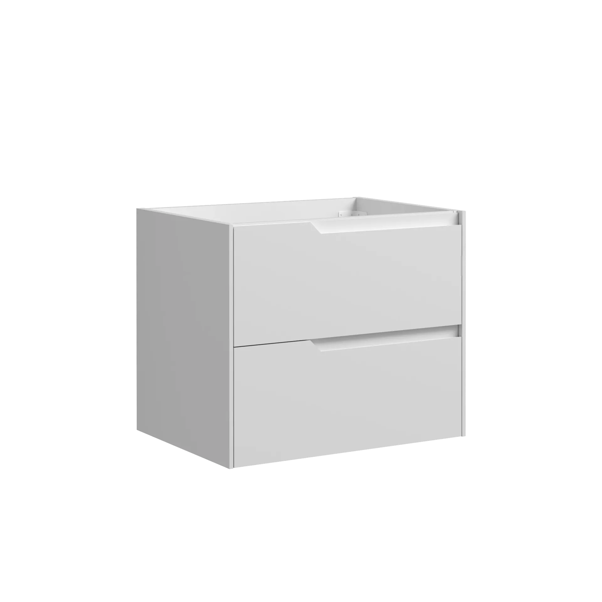 MUEBLE DE BAÑO BLANCO BRILLANTE 2 GAVETAS  59X45X50CMS ( SOLO CAJON )