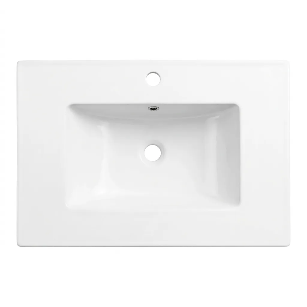 [LV-010] LAV/ DE CERAMICA PARA EMPOTRAR BLANCO BRILLANTE 71X46 CMS
